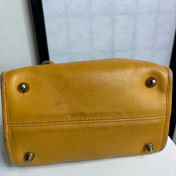 Rare Vintage Coach Retro Dinky Shopping Bag in Golden Yellow - - Picture 7 of 14